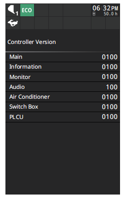 HITACHI ZX890-7 Excavator Controller Version Display (2)
