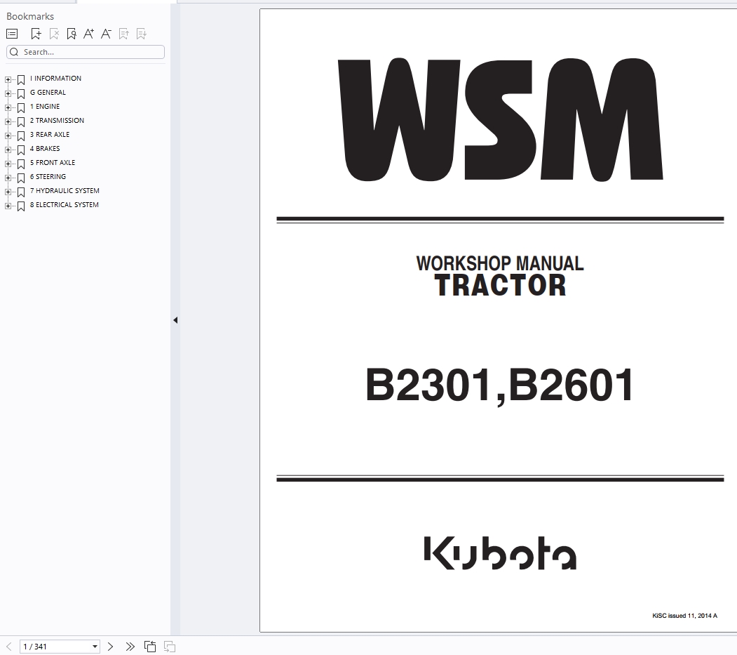 Kubota Construction Excavator Loader Operators Parts,Workshop Manual (3)