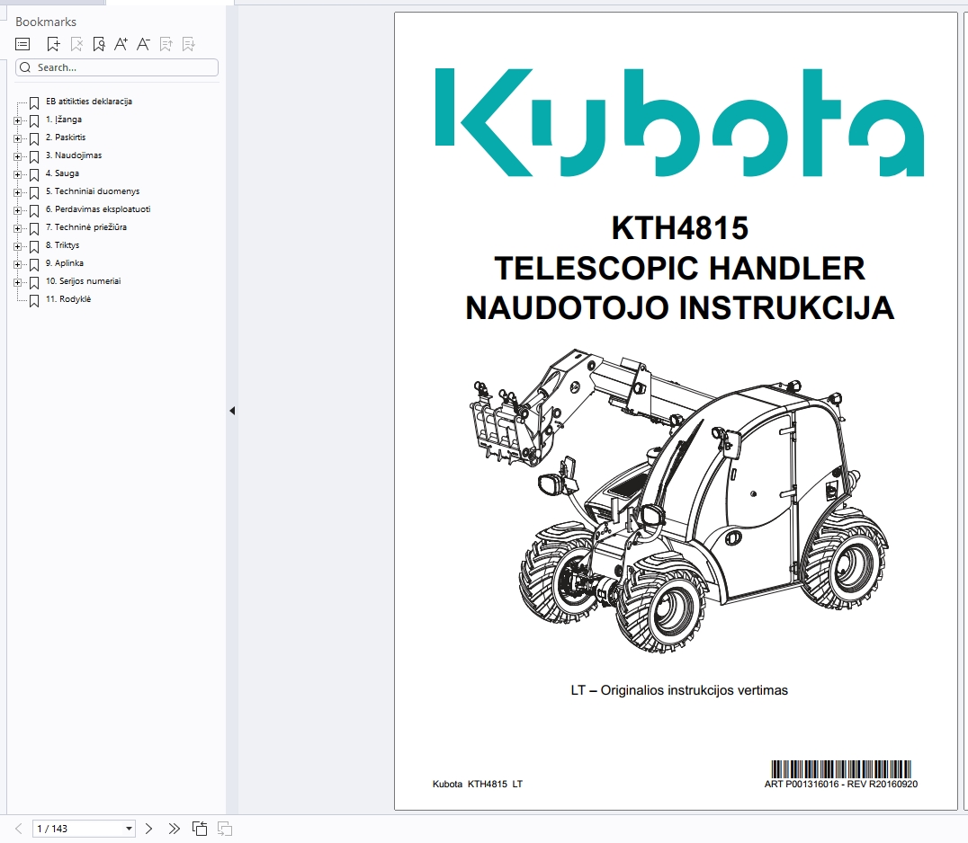 Kubota Construction Excavator Loader Operators Parts,Workshop Manual (5)